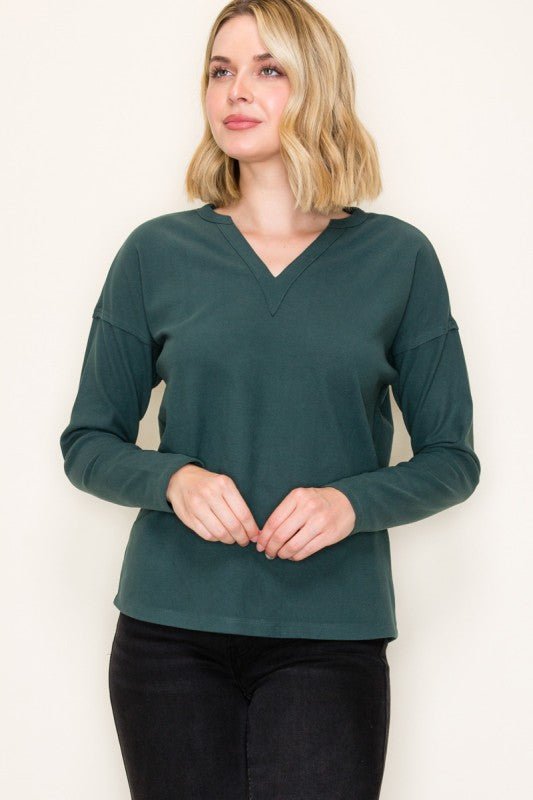 Buttery Soft V - neck Pullover - 2 Colors! - The Nines