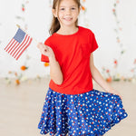 STAR BRIGHT RUFFLE TWIRL SKORT - The Nines