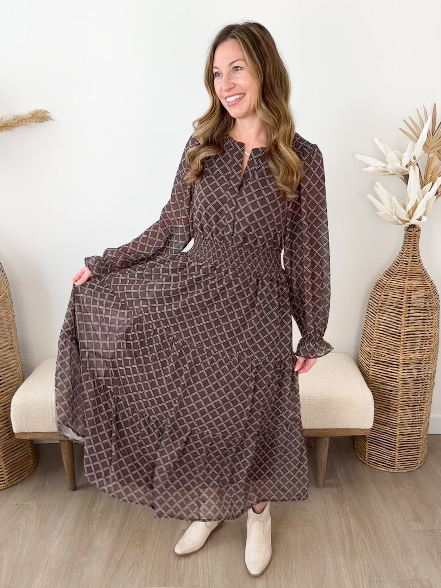 Tiered Chiffon Dress - The Nines