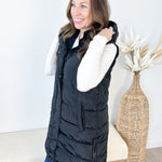 Long Side Zip Puffer Vest - The Nines