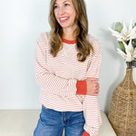 Long Sleeve Striped Sweatshirt - The Nines