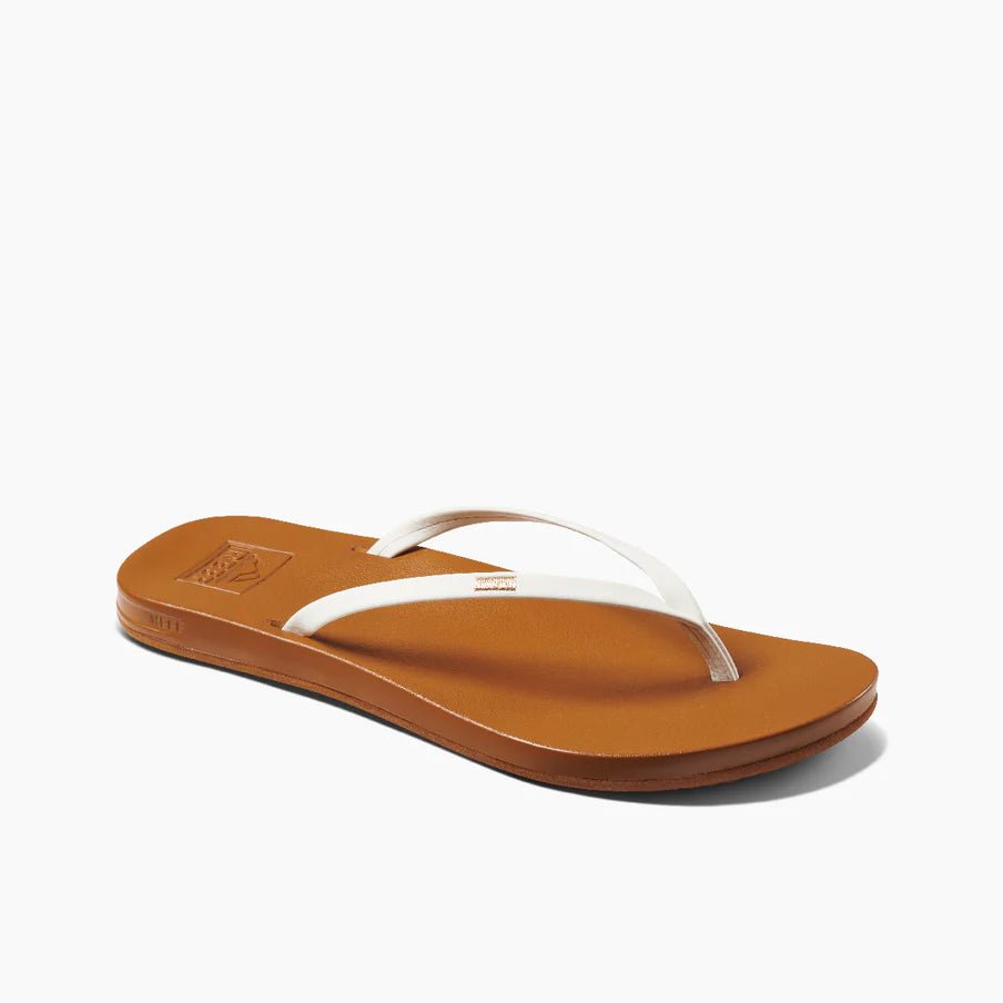 Reef Cushion Slim Flip Flop Sandal - White - The Nines