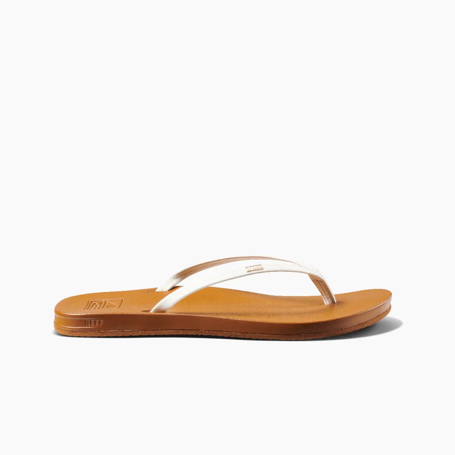Reef Cushion Slim Flip Flop Sandal - White - The Nines