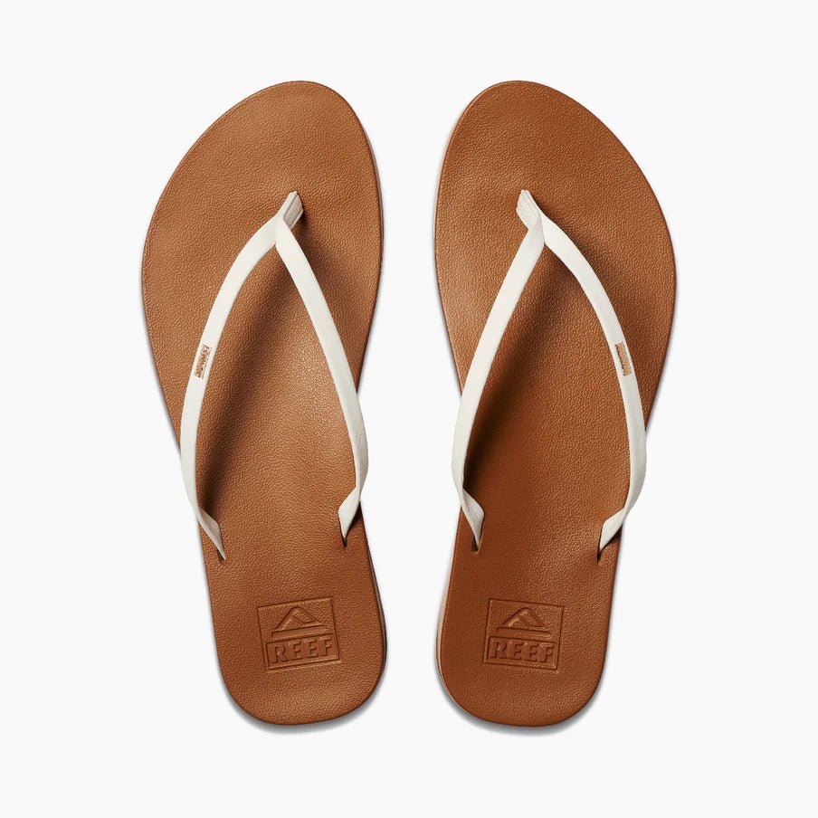 Reef Cushion Slim Flip Flop Sandal - White - The Nines