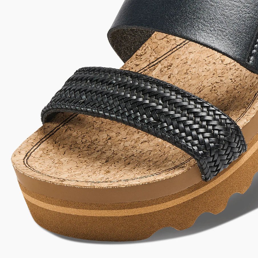 Reef Cushion Vista Hi Slide Sandal - Black - The Nines