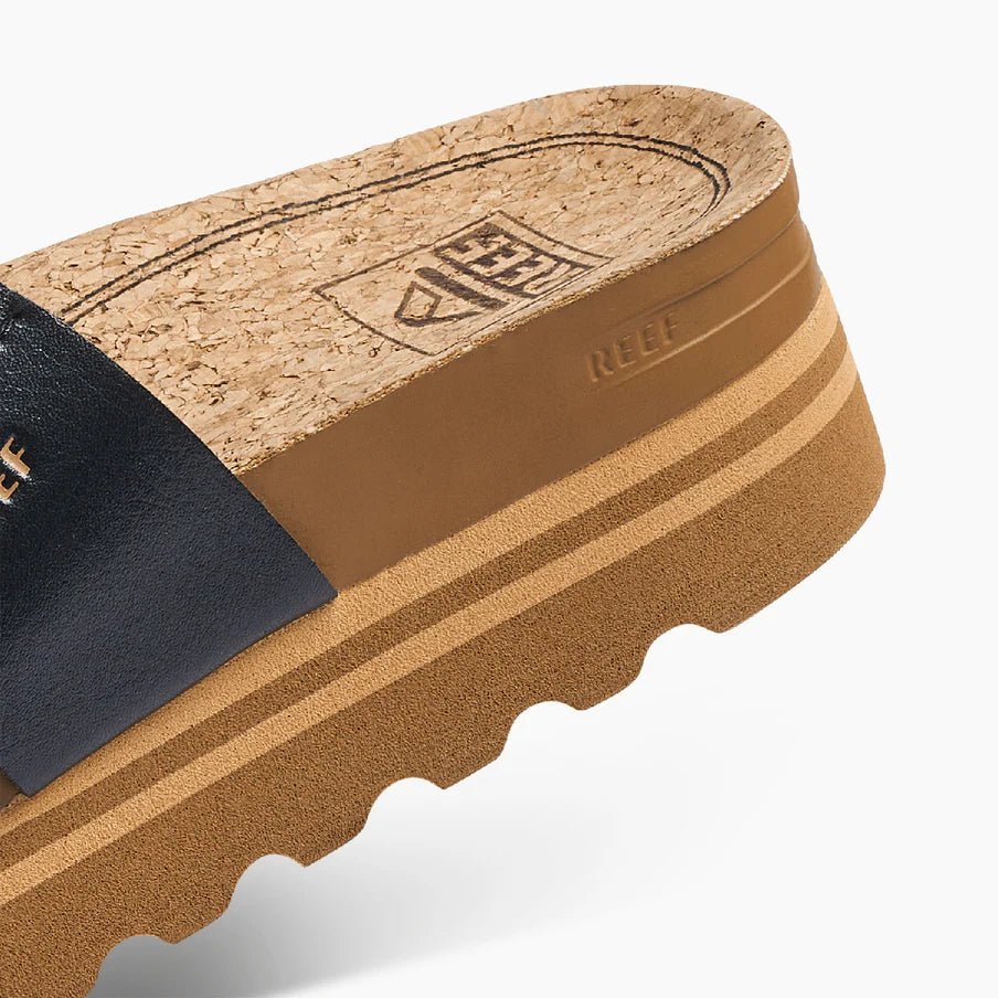 Reef Cushion Vista Hi Slide Sandal - Black - The Nines