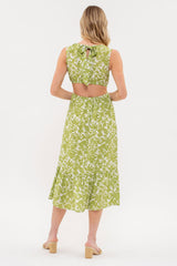 Floral Cut Out Midi Dresses - 2 Colors!