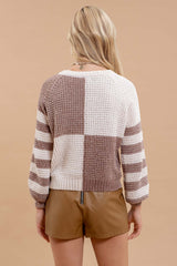 Chenille Checks & Stripes Sweaters -2 Colors!