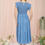 Chambray Smocked Dress - The Nines
