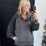 Cable Sleeve French Terry Hoodie - 2 Colors! - The Nines