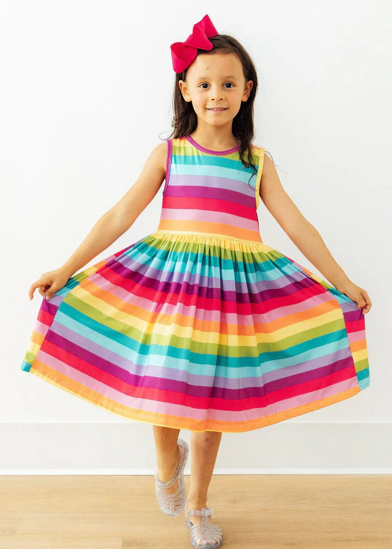 Cheerful Stripes Tank Dress - The Nines