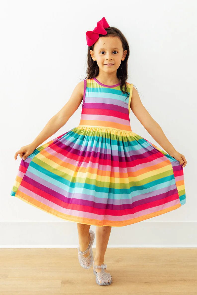 Cheerful Stripes Tank Dress - The Nines