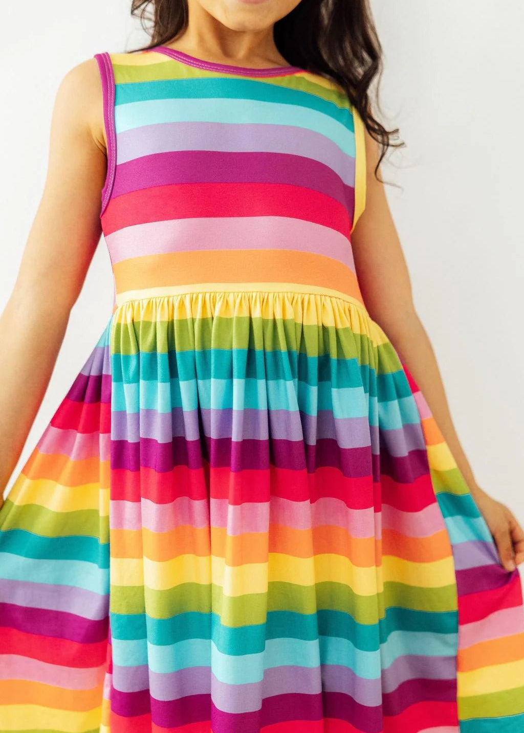 Cheerful Stripes Tank Dress - The Nines