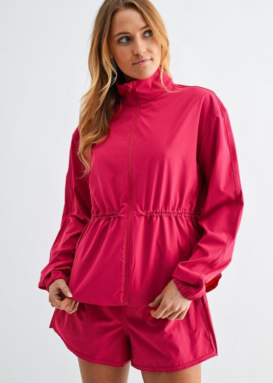 Cinched Windbreaker Jacket - 2 Colors! - The Nines
