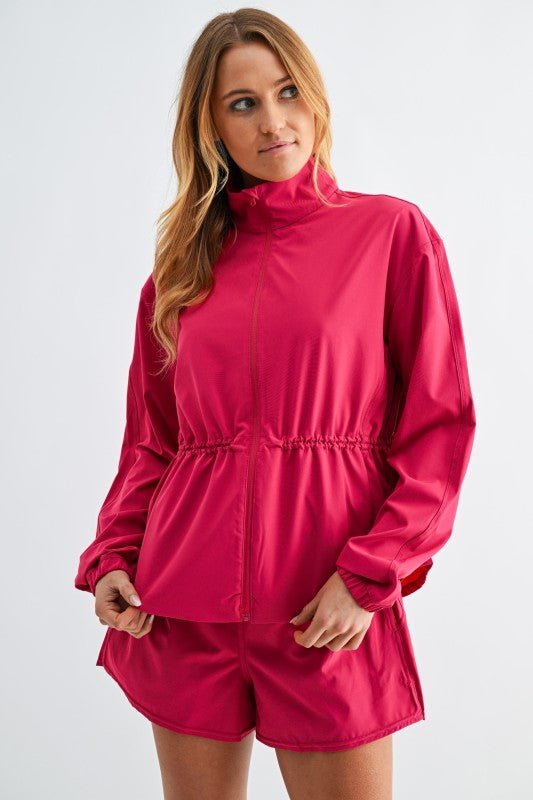 Cinched Windbreaker Jacket - 2 Colors! - The Nines