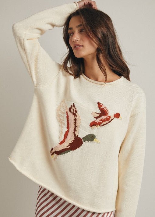 Cream Flying Duck Sweater - The Nines