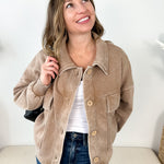 Front Pocket Cropped Shacket - The Nines