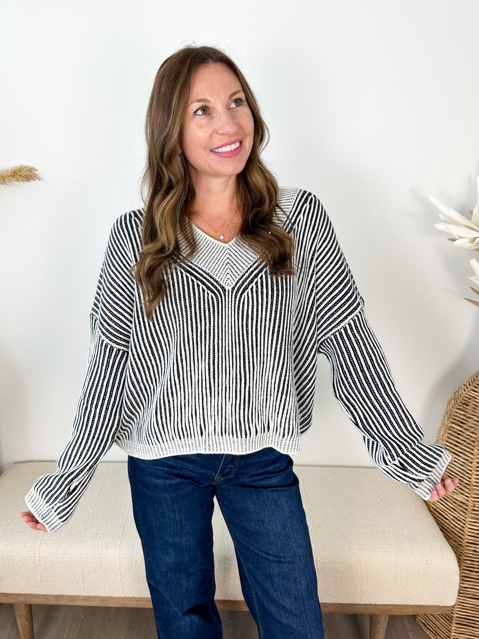 Slow Morning Striped Sweater - 2 colors! - The Nines