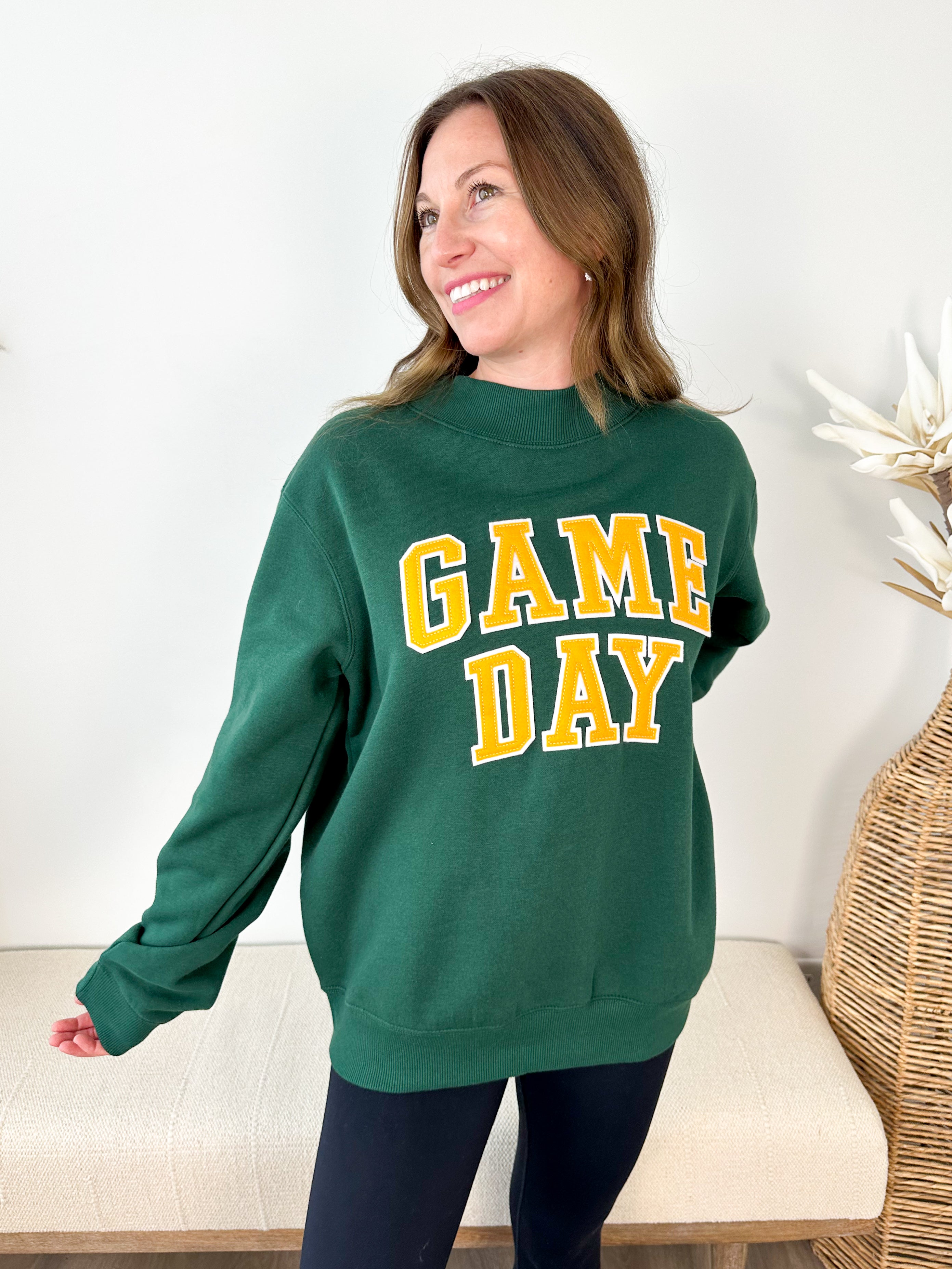 "Game Day" Mock Neck Sweatshirt - 3 colors!