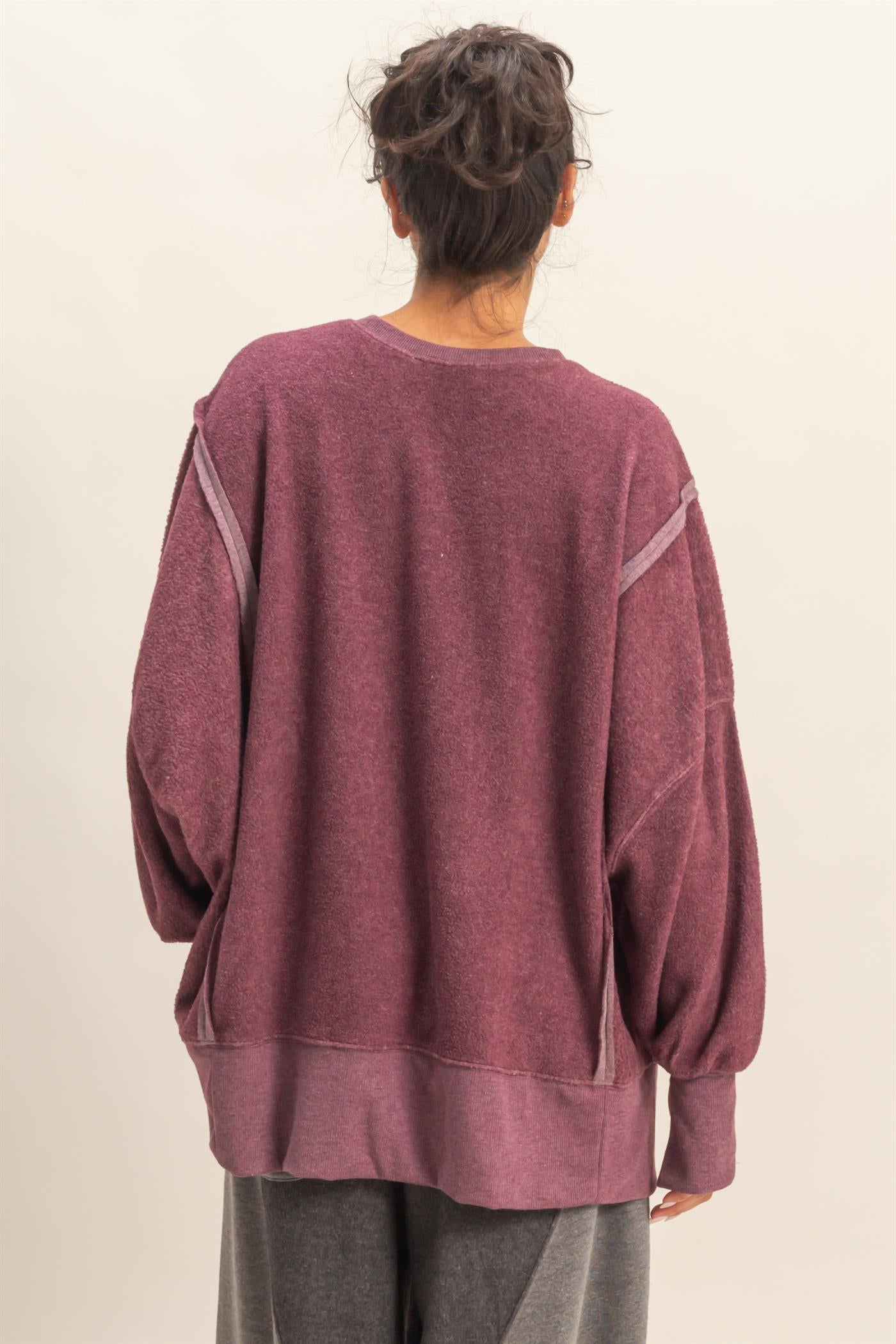 Cozy Up Brushed Oversized Sweatshirts - 2 colors! - The Nines