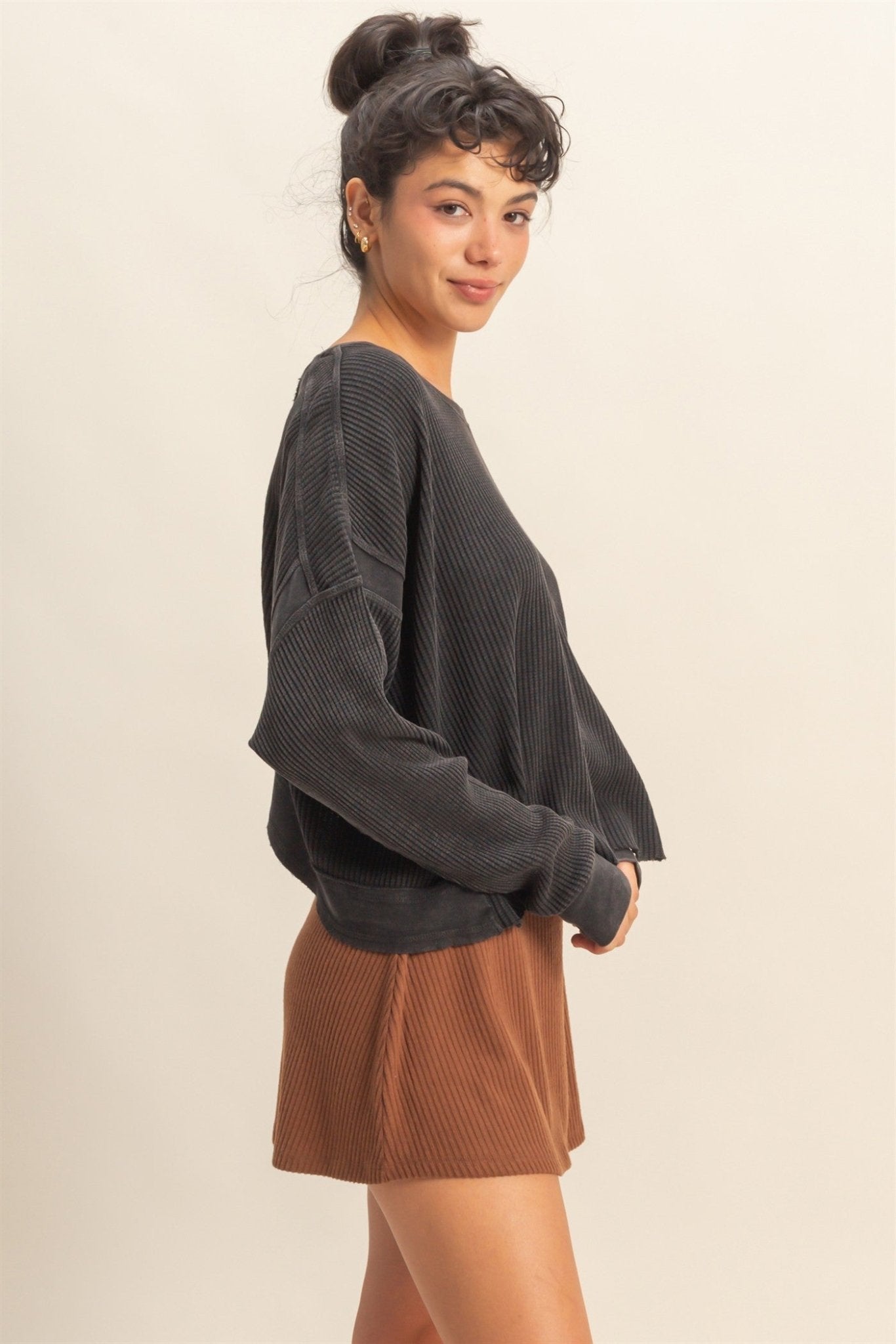 Open Back Waffle Top - 2 Colors! - The Nines