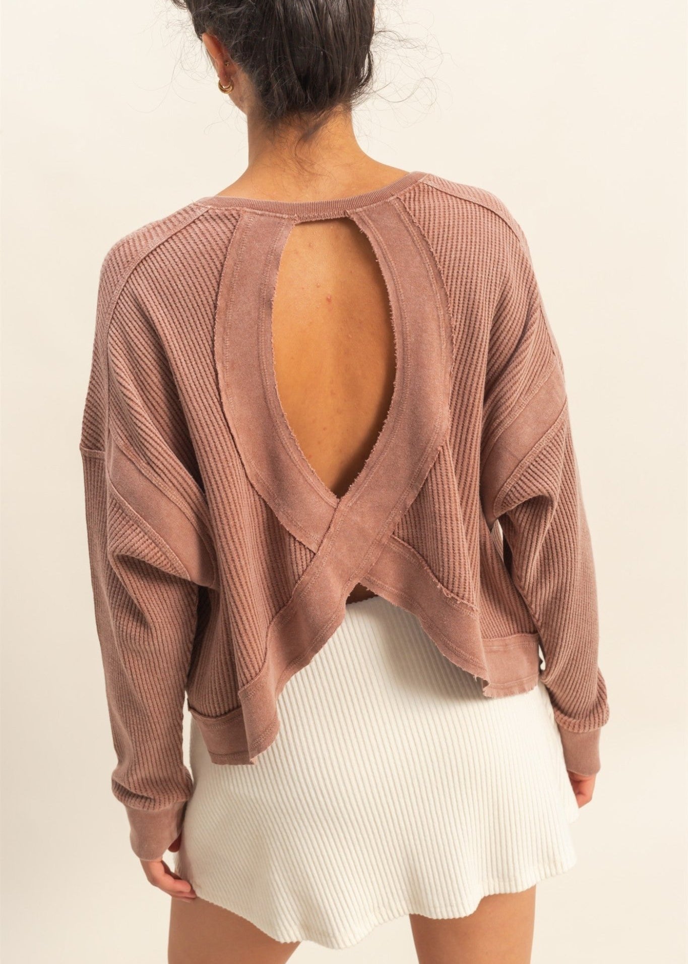 Open Back Waffle Top - 2 Colors! - The Nines