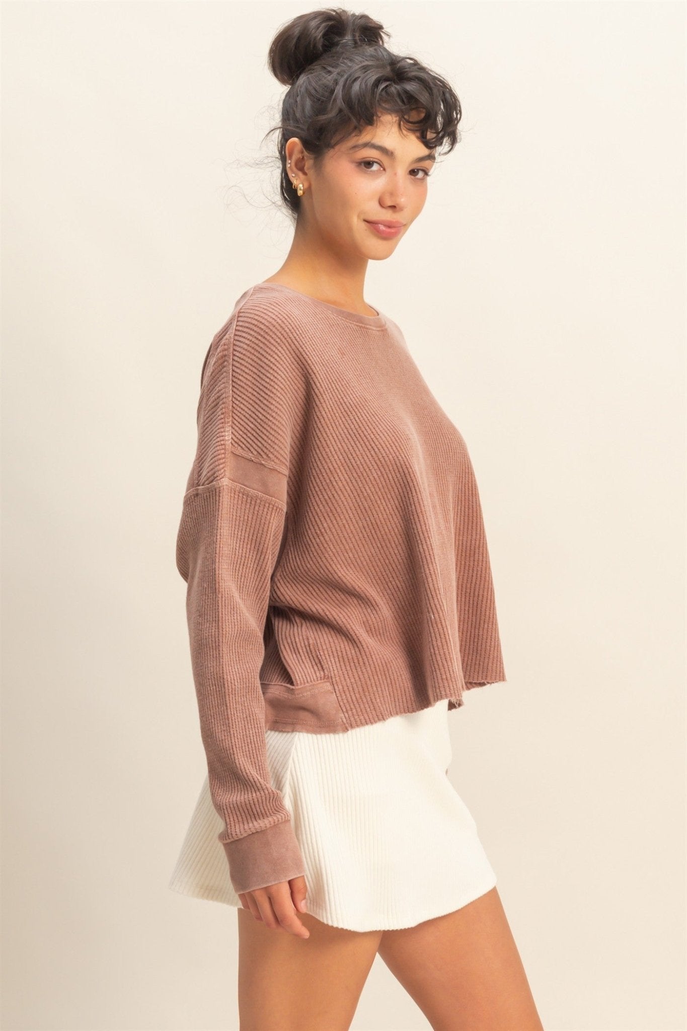 Open Back Waffle Top - 2 Colors! - The Nines