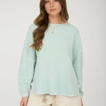Exposed Seam Long Sleeve Tops - 3 Colors! - The Nines