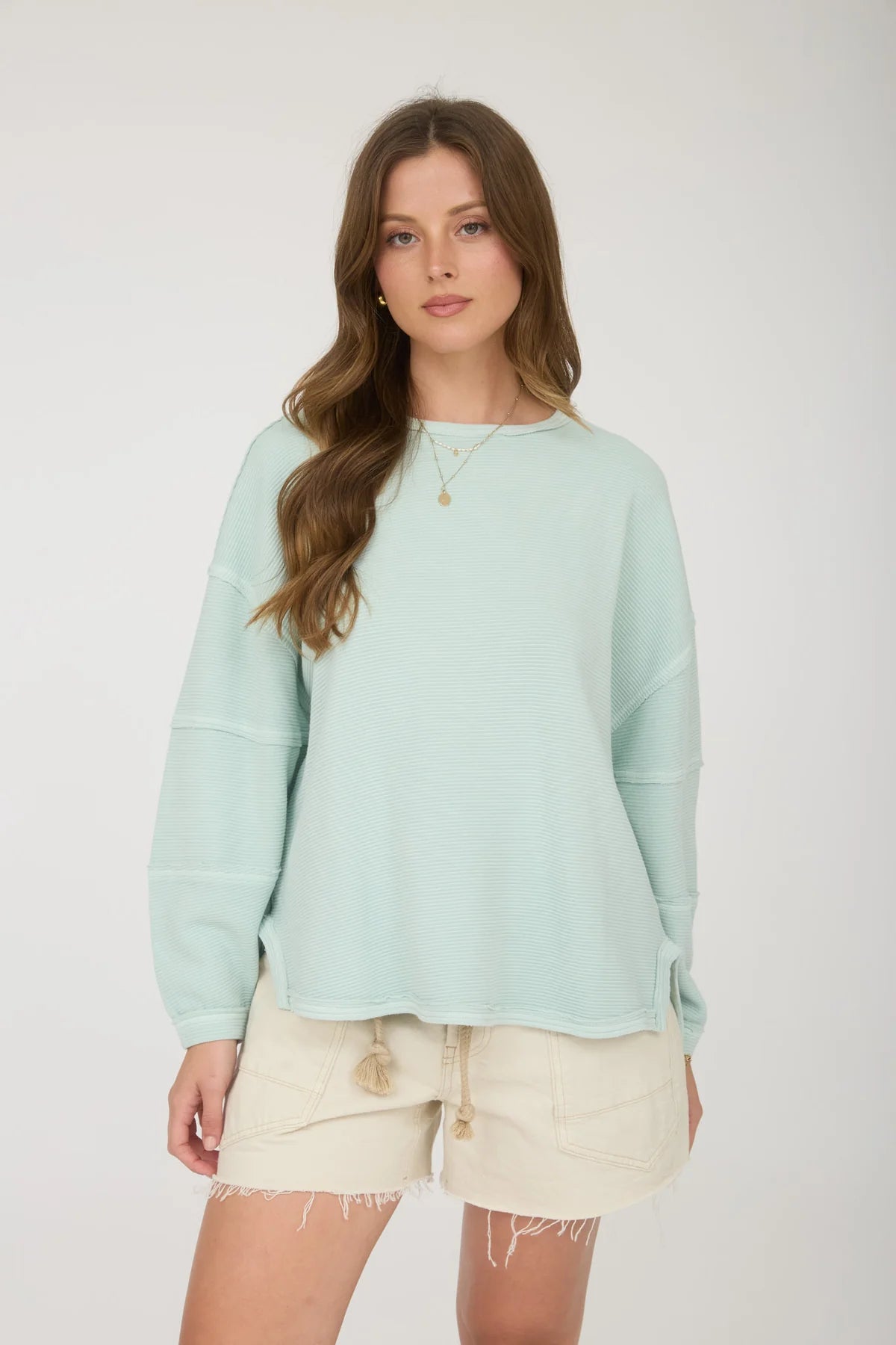 Exposed Seam Long Sleeve Tops - 3 Colors! - The Nines