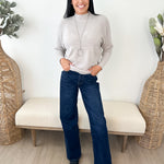 Diamond Mock Neck Dolman Sweater - The Nines