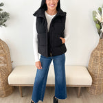 High Neck Puffer Vest - 3 colors! - The Nines