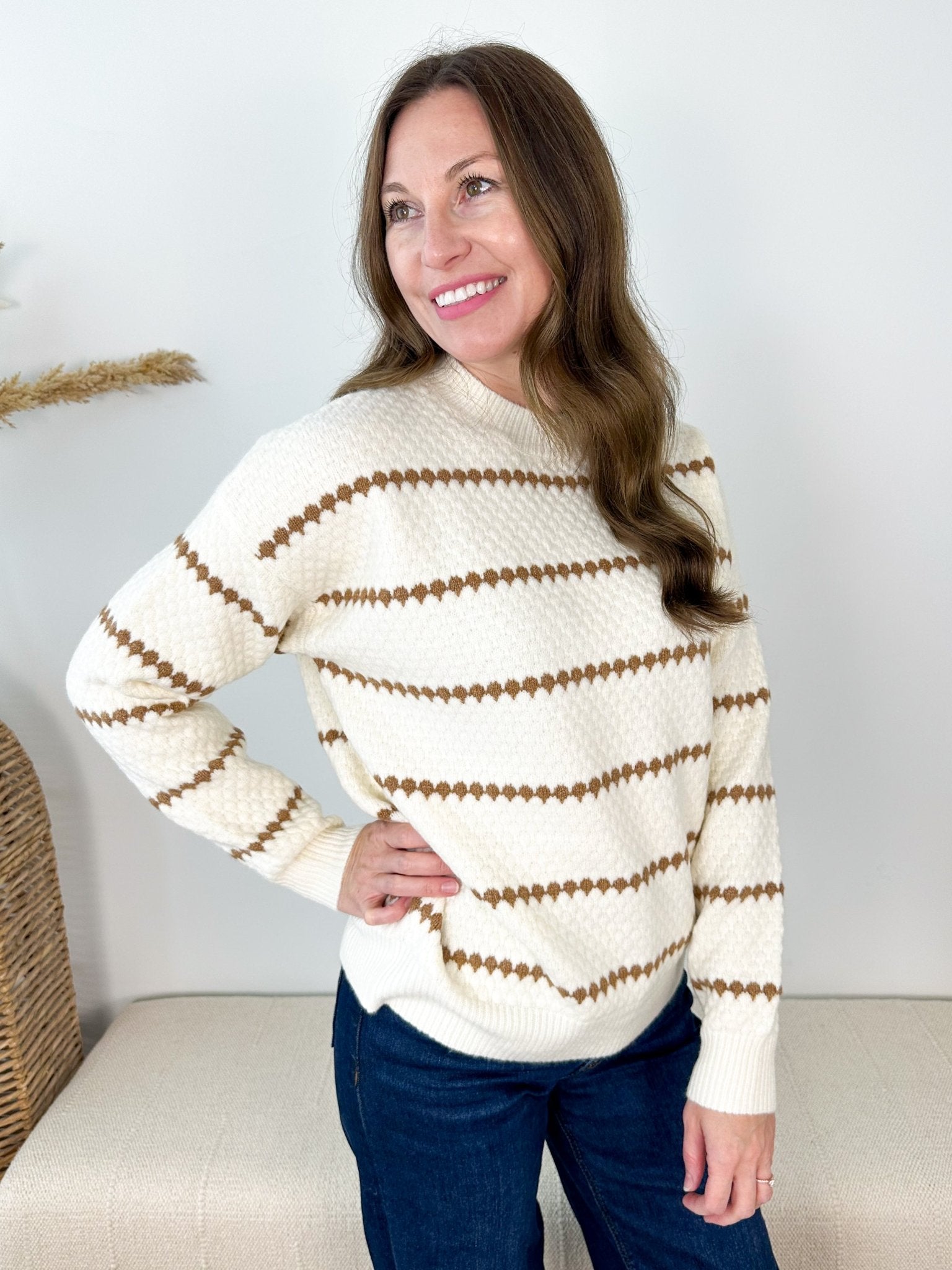 Cozy Little Striped Sweater - 2 colors! - The Nines