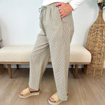 Plaid Drawstring Pants - The Nines