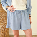 Blue & White Striped Shorts - The Nines