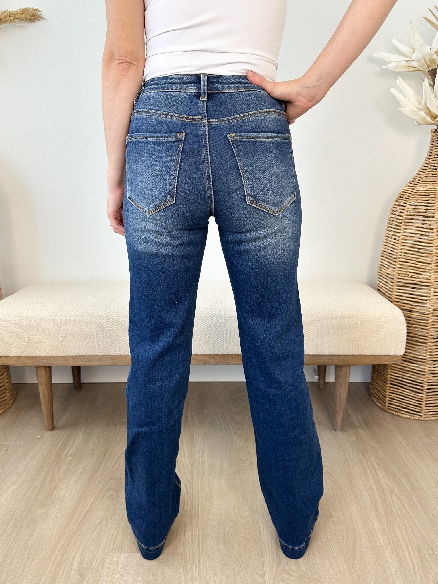 Risen High Rise Straight Jeans - FINAL SALE! - The Nines