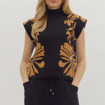 Floral High Neck Sweater - 2 colors! - The Nines