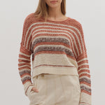 Brick Knit Long Sleeve Pullover - The Nines