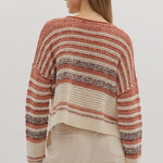Brick Knit Long Sleeve Pullover - The Nines