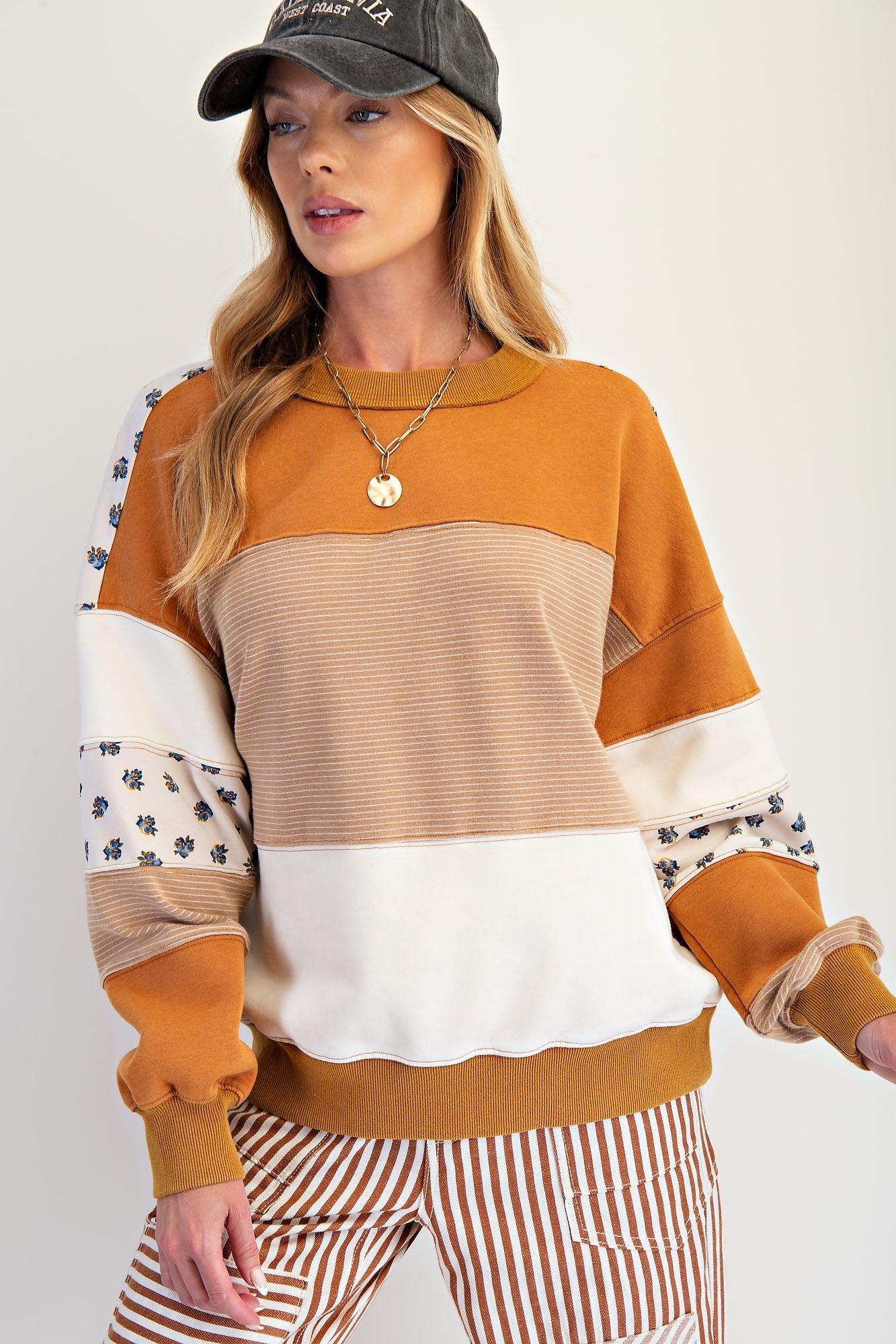 Easel Brand Print & Colorblock Sweatshirts - 2 Colors! - The Nines