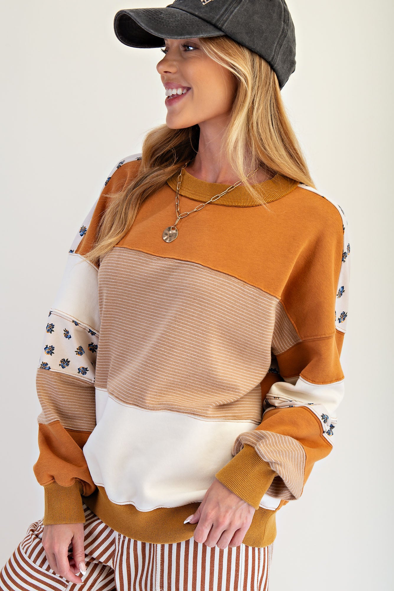 Easel Brand Print & Colorblock Sweatshirts - 2 Colors! - The Nines