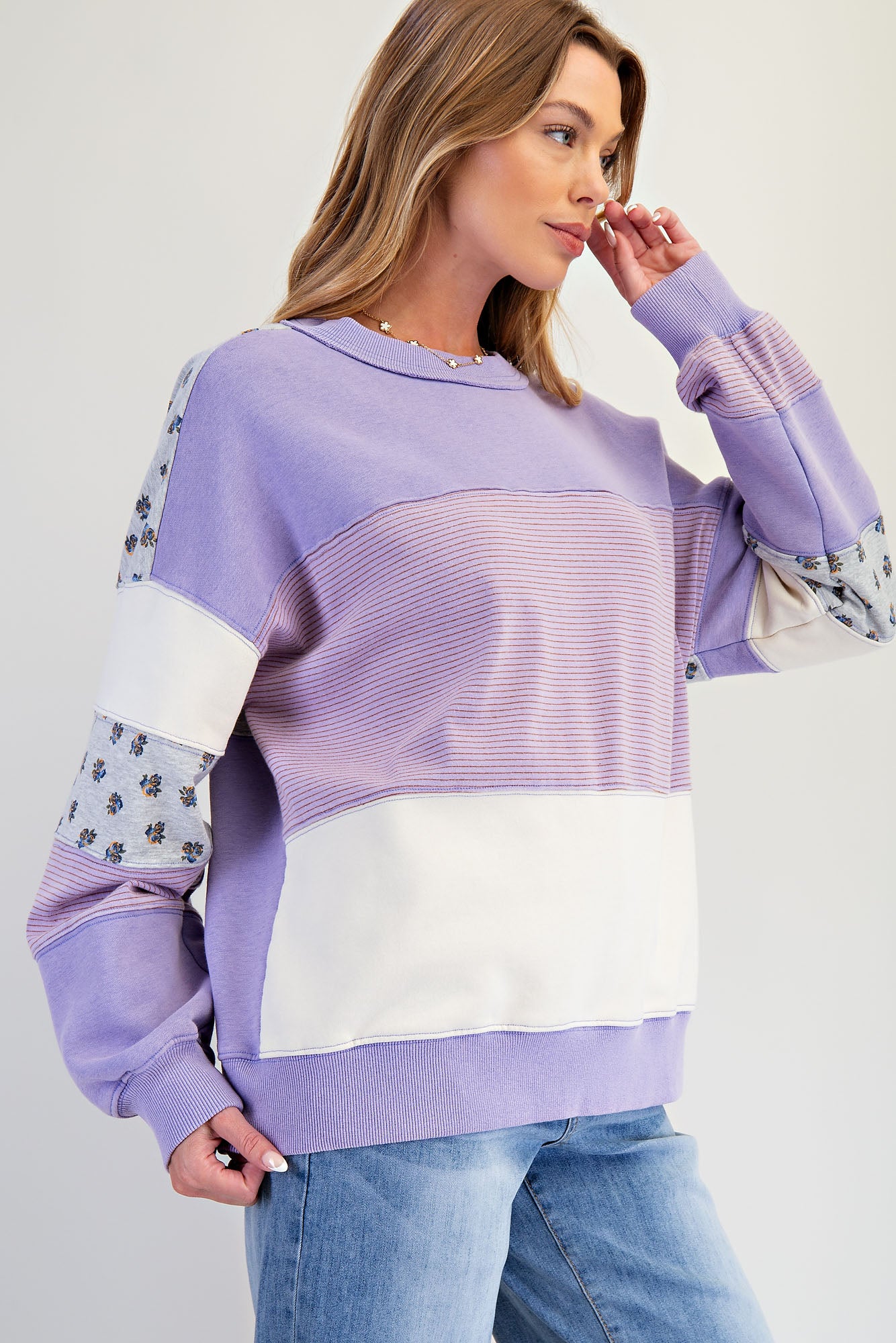Easel Brand Print & Colorblock Sweatshirts - 2 Colors! - The Nines