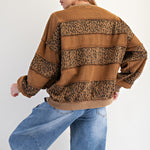 Easel Brand Animal Print Lace Up Sweatshirt - 2 Colors! - The Nines