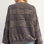 Easel Brand Animal Print Lace Up Sweatshirt - 2 Colors! - The Nines