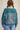 Easel Brand Dark Teal Printed Quilted Sweatshirt