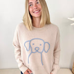 Embroidered Dog Outline Sweater - The Nines