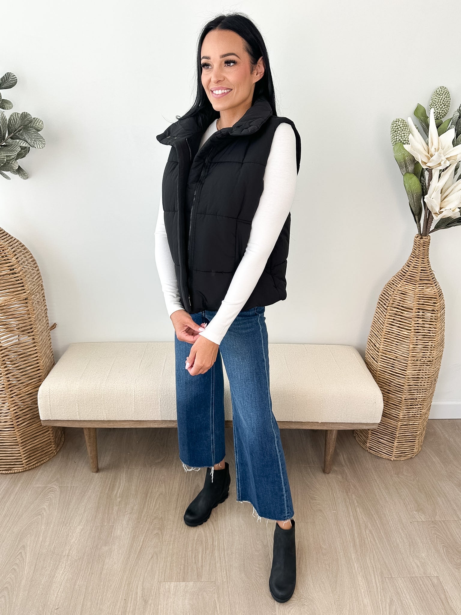 High Neck Puffer Vest - 3 colors! - The Nines