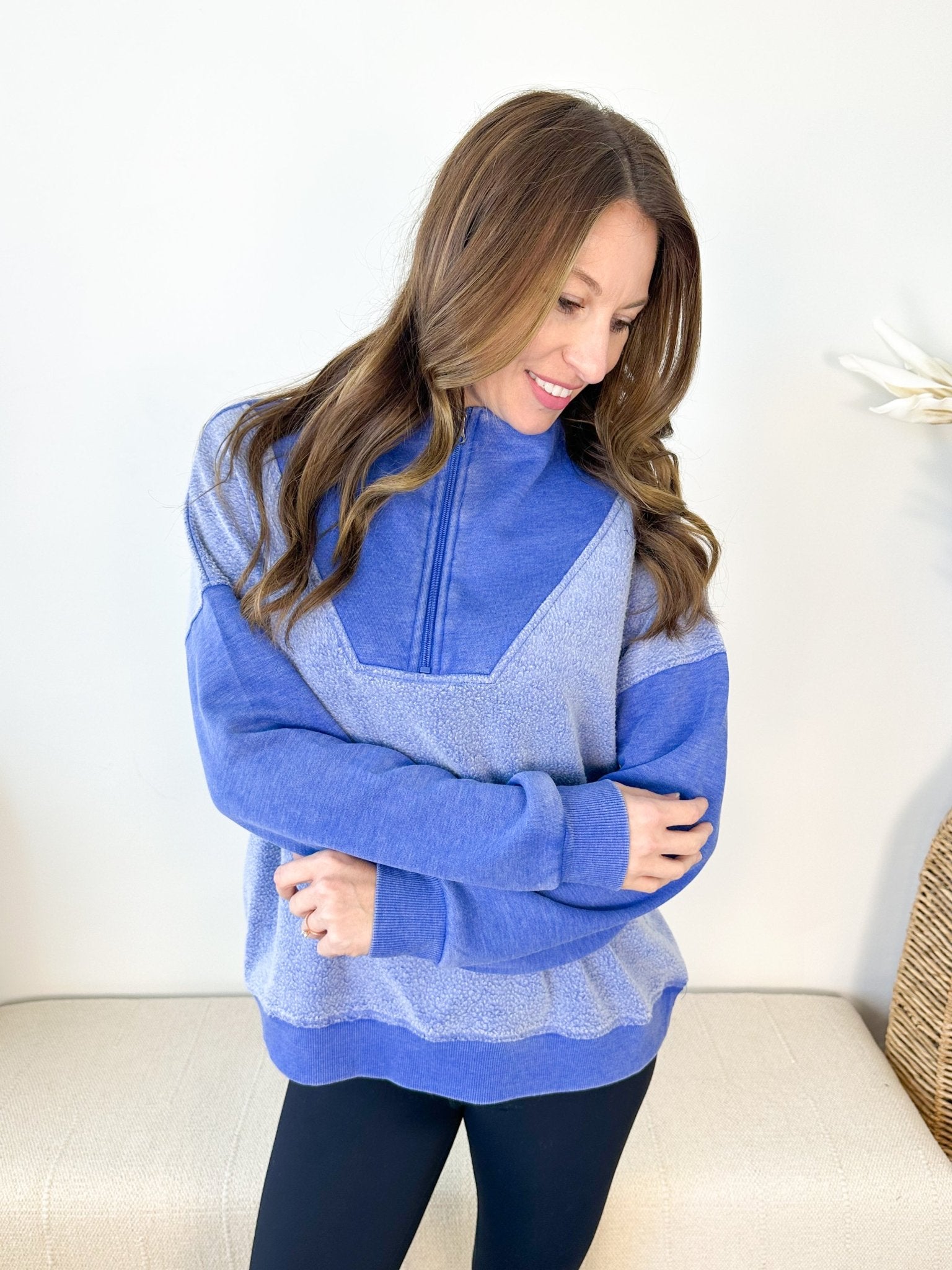 Frosted Blue Quarter Zip - The Nines