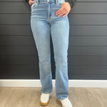 Judy Blue Vintage Wash Bootcut Destroyed Hem - The Nines