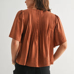 Pleated Short Sleeve Top - FINAL SALE! - The Nines
