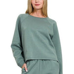 Fleece Raglan Sweatshirt - 2 Colors! - The Nines